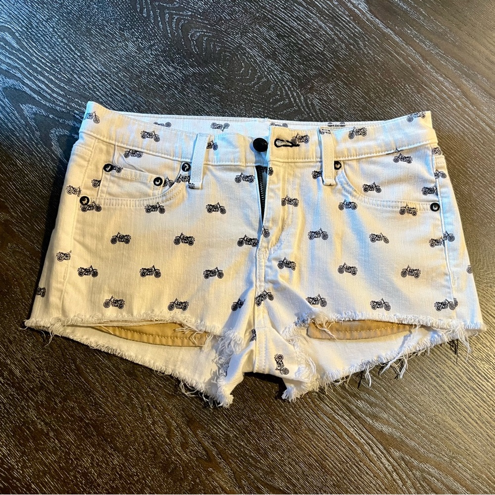 rag & bone/JEAN Mila Motorcycle-Print Shorts, NWOT